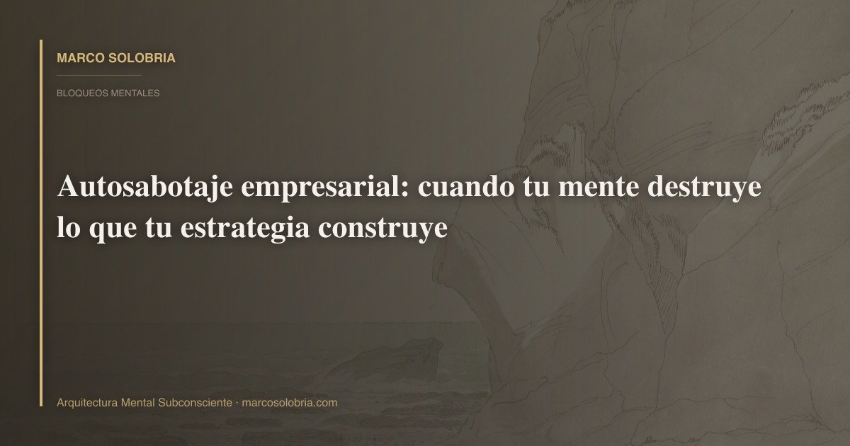 Autosabotaje empresarial: cuando tu mente destruye lo que tu estrategia construye