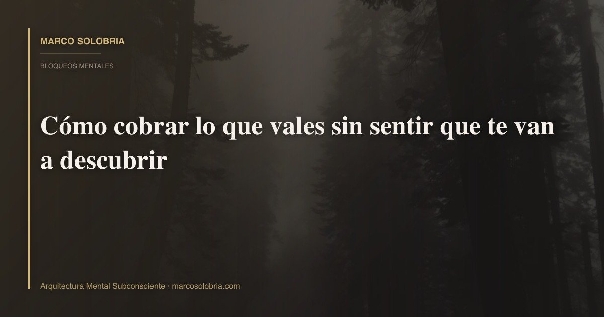 Cómo cobrar lo que vales sin sentir que te van a descubrir