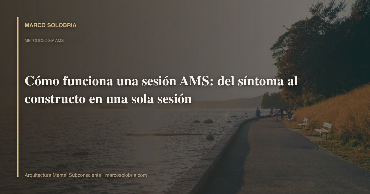 Cómo funciona una sesión AMS: del síntoma al constructo en una sola sesión
