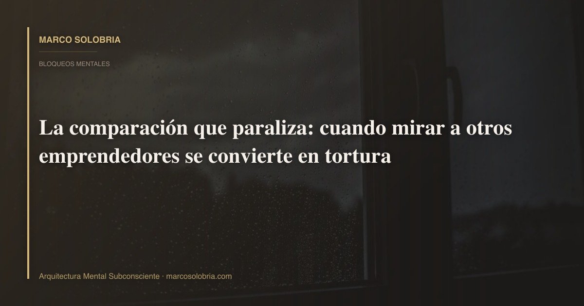 La comparación que paraliza: cuando mirar a otros emprendedores se convierte en tortura