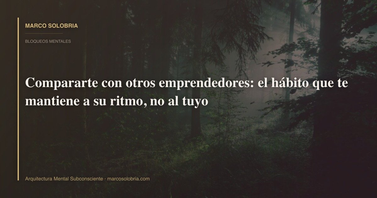 Compararte con otros emprendedores: el hábito que te mantiene a su ritmo, no al tuyo