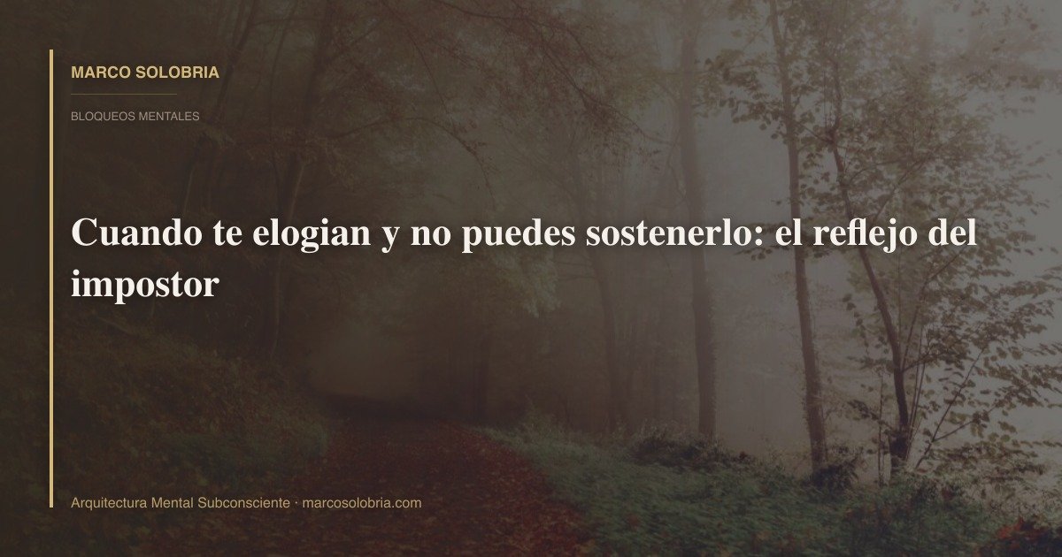 Cuando te elogian y no puedes sostenerlo: el reflejo del impostor