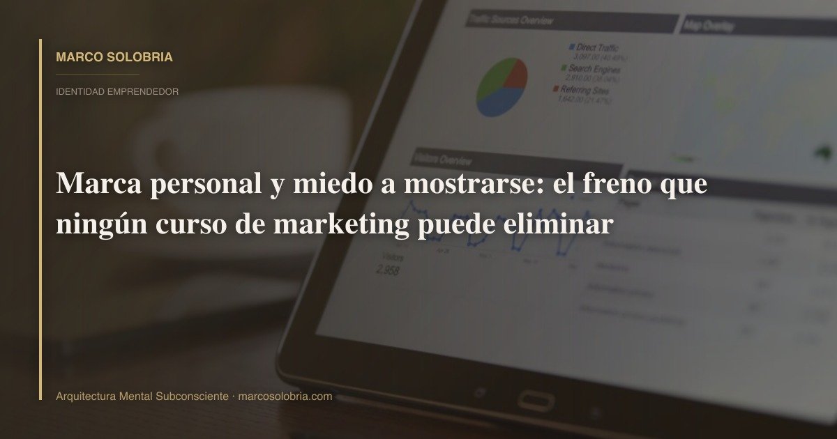 Marca personal y miedo a mostrarse: el freno que ningún curso de marketing puede eliminar