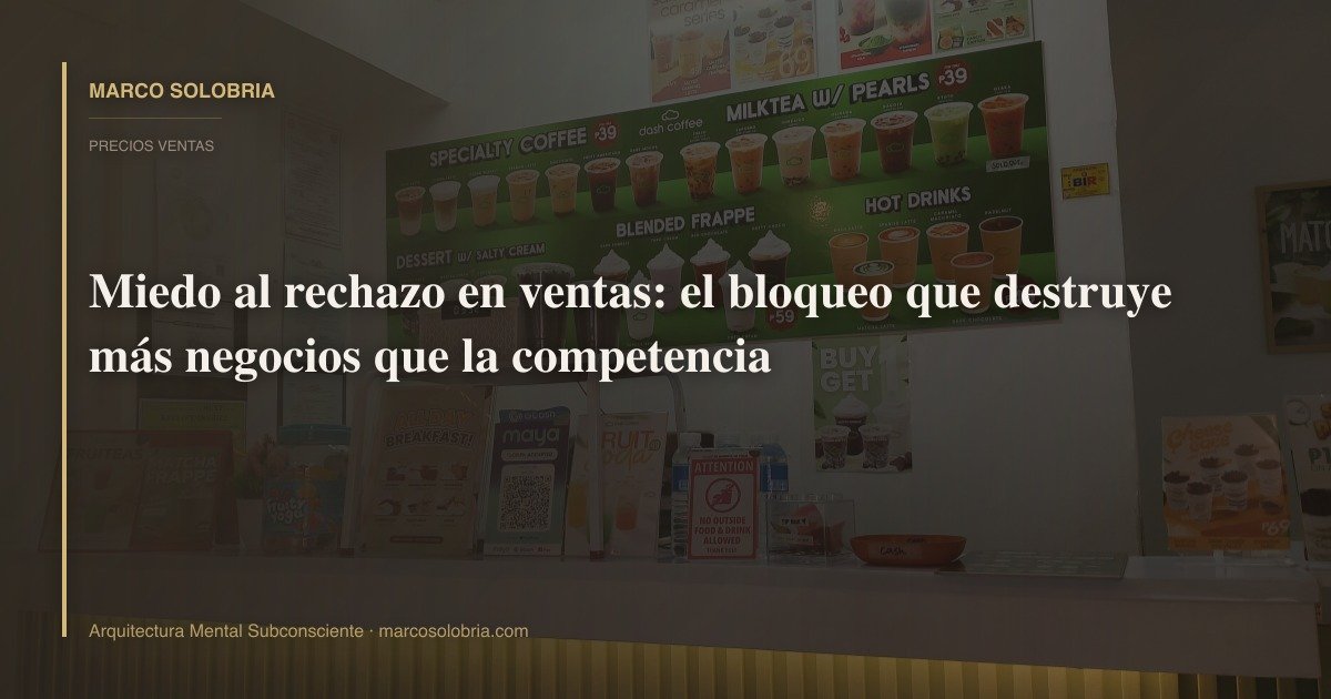 Miedo al rechazo en ventas: el bloqueo que destruye más negocios que la competencia