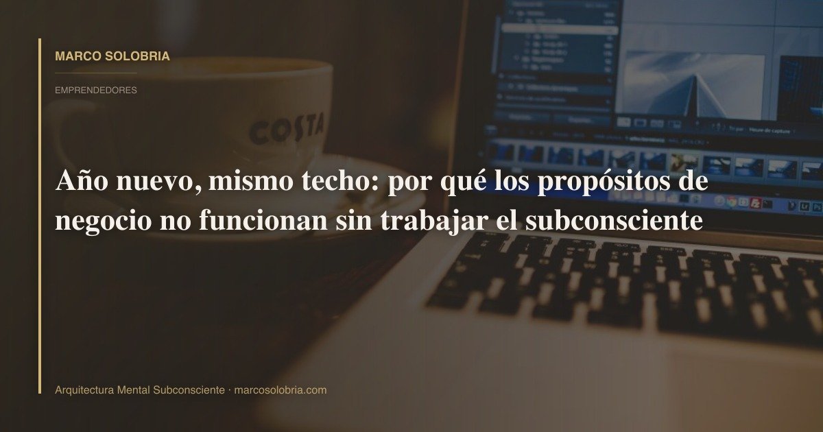 Año nuevo, mismo techo: por qué los propósitos de negocio no funcionan sin trabajar el subconsciente