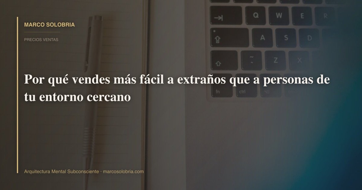 Por qué vendes más fácil a extraños que a personas de tu entorno cercano